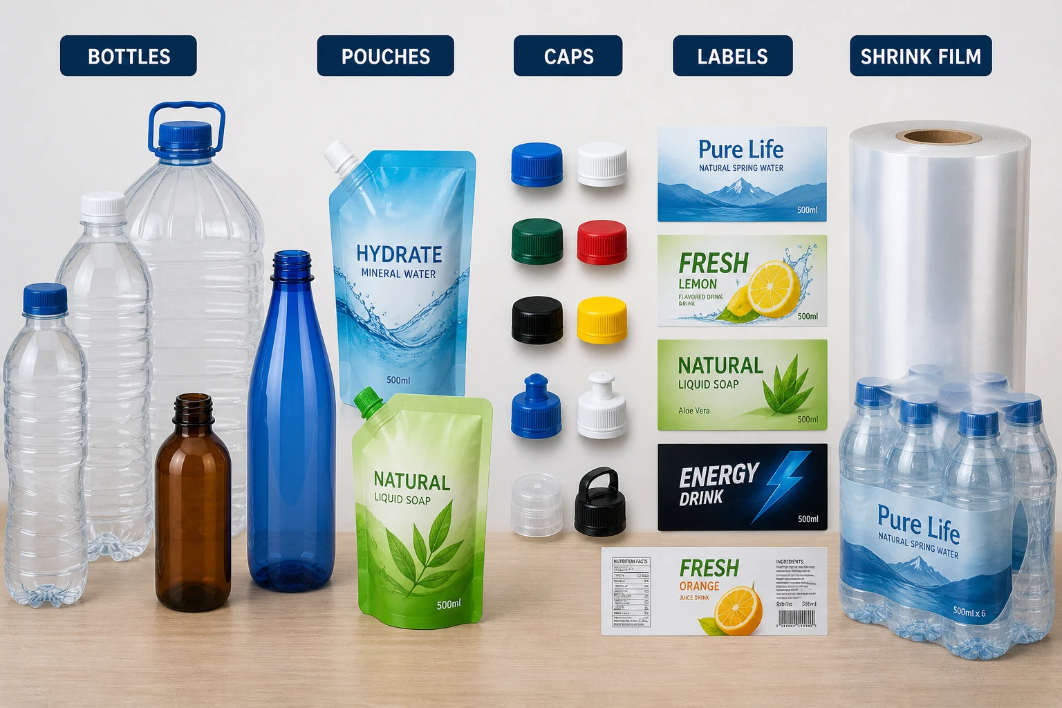 Stockpack product range photograph